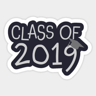 Graduating Class of 2019 sticker, t-shirt, tapestry, mug, magnets Sticker